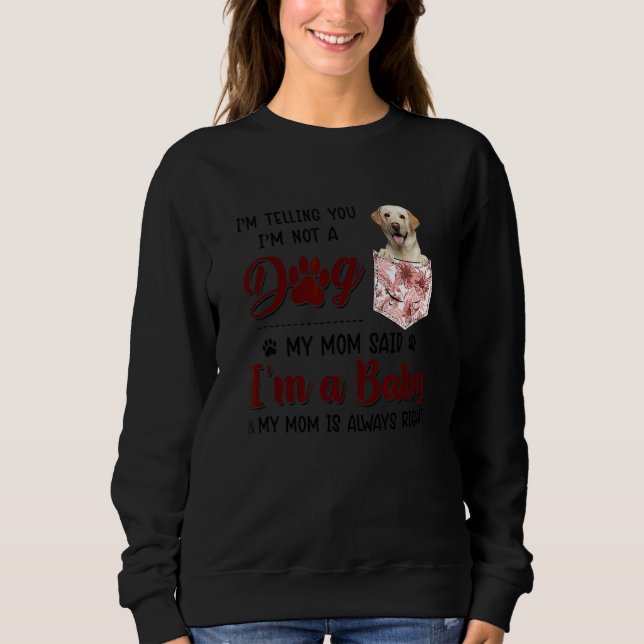 I'm Telling You I'm Not A Dog My Mum Said Labrador Sweatshirt (Front)