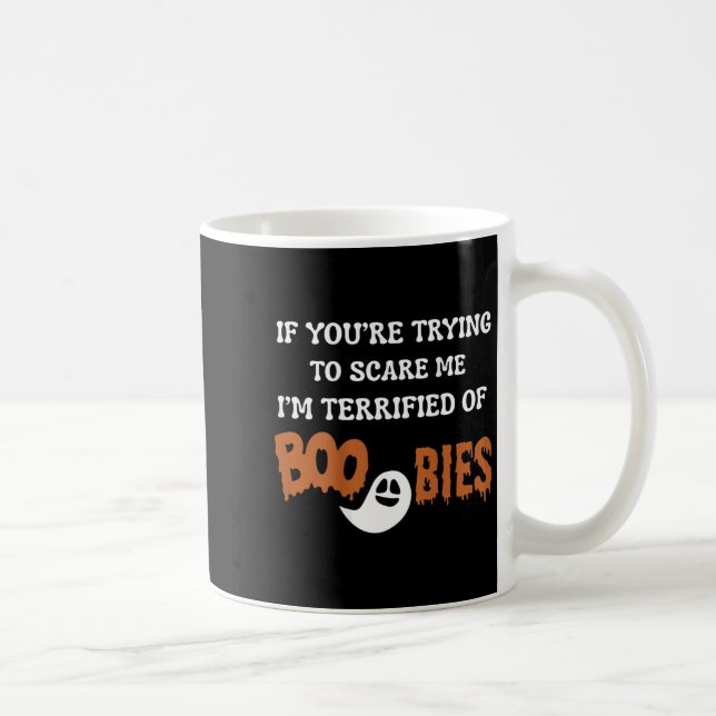 I'm Terrified Of Ies, Halloween Funny I'm Ed  Coffee Mug (Right)