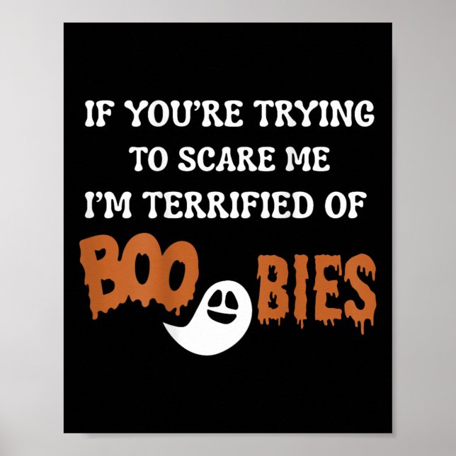 I'm Terrified Of Ies, Halloween Funny I'm Ed  Poster (Front)