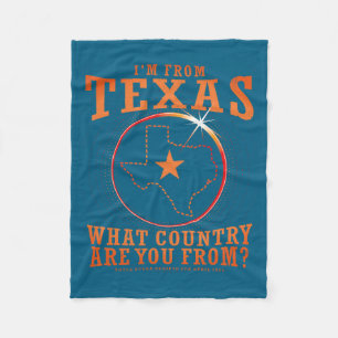 I'm Texas Solar Eclipse Total Eclipse Fleece Blanket