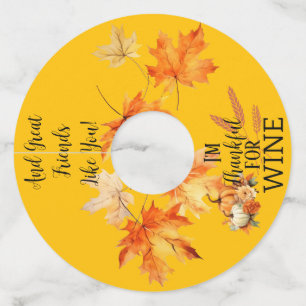 "I'm Thankful for Wine!" Wine Glass Tags
