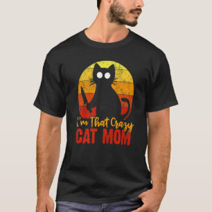 I'm That Crazy Cat Mum Halloween Knife Gory Bloody T-Shirt