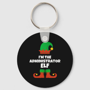 I'm The Administrator Elf Family Pajama Christmas  Key Ring