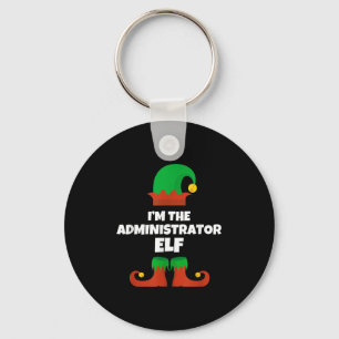 I'm The Administrator Elf Family Pajama Christmas Key Ring