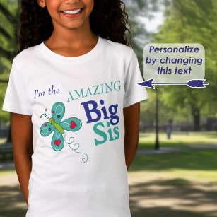 I'm the AMAZING Big Sis Butterfly Awesome T-Shirt