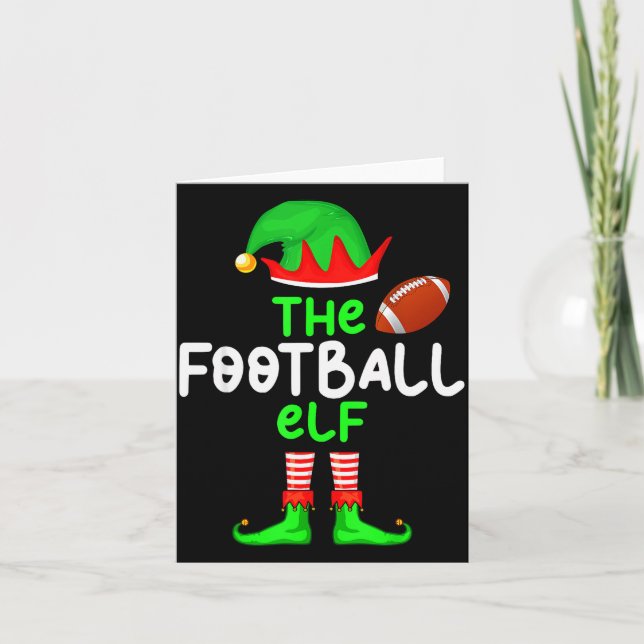 I'm The American Football Elf Christmas Matching P Card (Front)