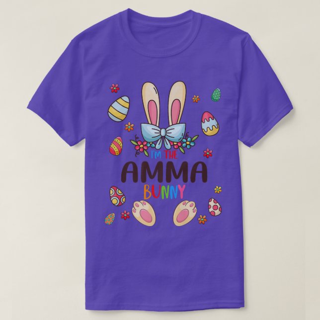 I'm The Amma Bunny Easter Day Matching Family Egg  T-Shirt (Design Front)