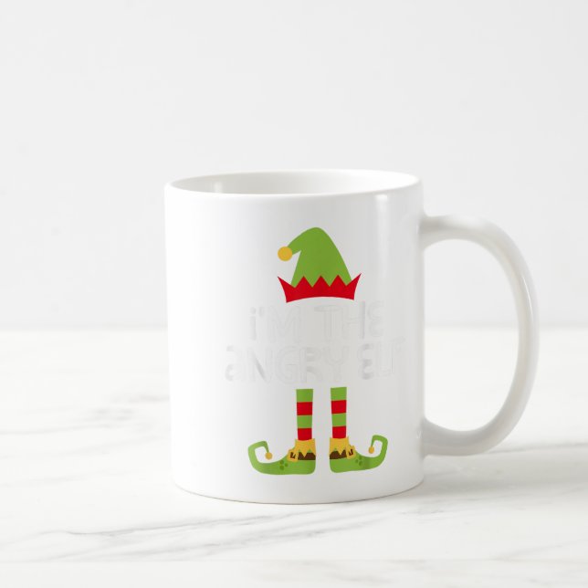 I'm The Angry Elf Matching Christmas Elf Shirt  Coffee Mug (Right)