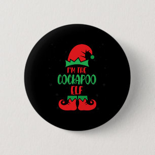 I'm The Apoo Elf Cute Dog Lover Xmas Holiday Chris 6 Cm Round Badge