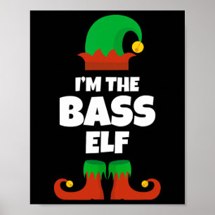 I'm The B Elf Family Pajama Christmas Player Bist  Poster