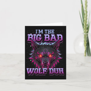 I'm The Bad Wolf Funny Last Minute Halloween Costu Card