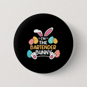 Im The Bartender Bunny Bartending Easter Mixologis 6 Cm Round Badge