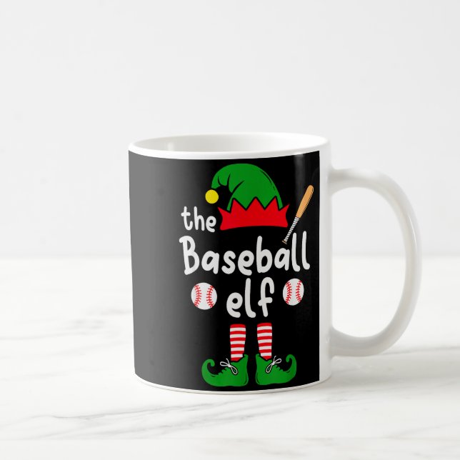 I'm The Baseball Elf Christmas Family Matching Paj Coffee Mug (Right)