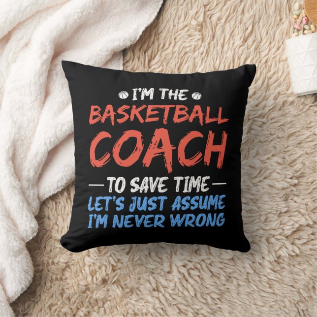 I'm The Basketball Coach To Save Time Cool Player  Cushion (Blanket)