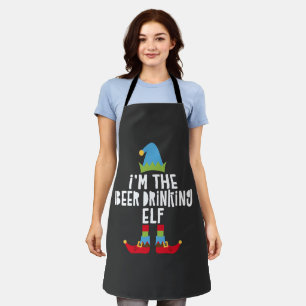 I'm The Beer Drinking Elf Matching Christmas Apron