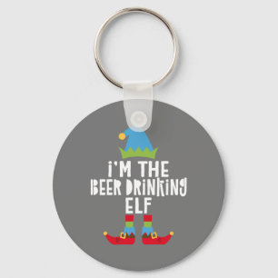 I'm The Beer Drinking Elf Matching Christmas Key Ring