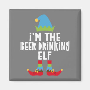 I'm The Beer Drinking Elf Matching Christmas Magnet
