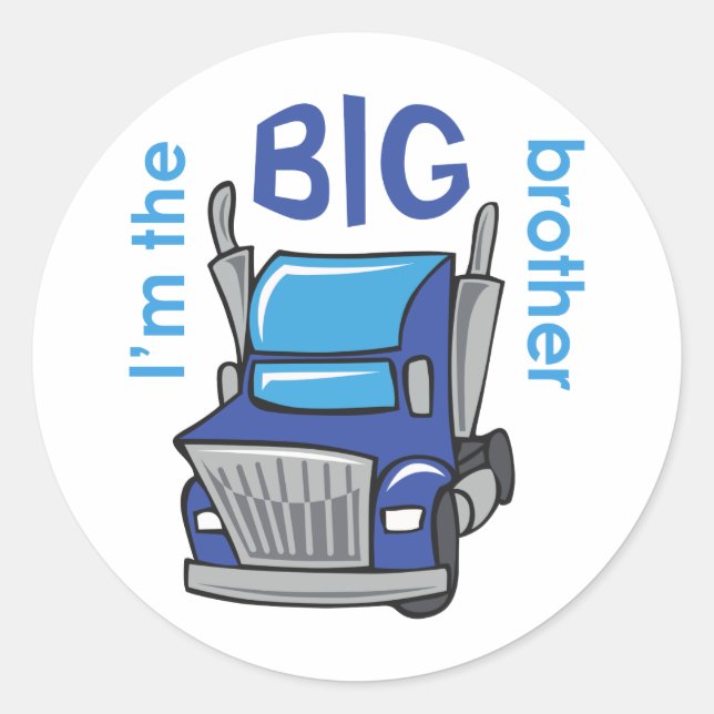 I'm the Big Brother Classic Round Sticker (Front)