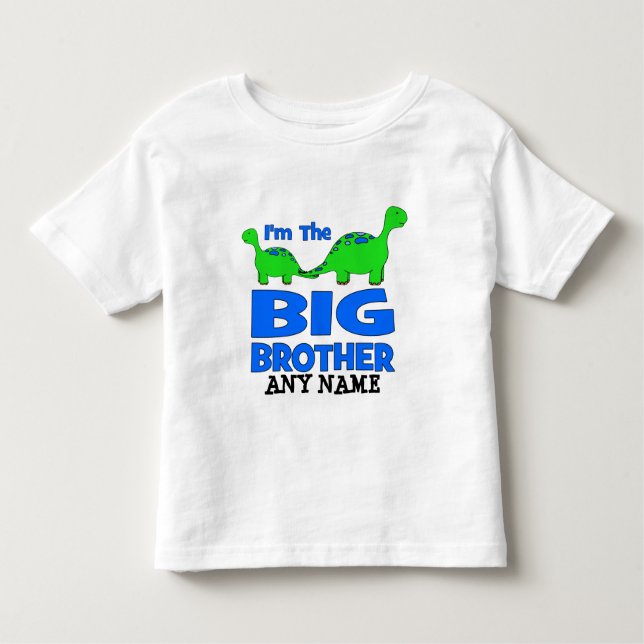 I'm the BIG Brother! Custom Dinosaur Design Toddler T-Shirt (Front)