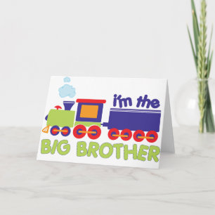 I'm the Big Brother Train T-shirt Card
