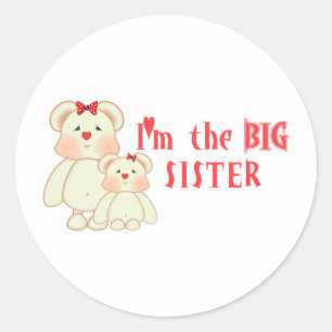 I'm The Big Sister (Bears) Classic Round Sticker