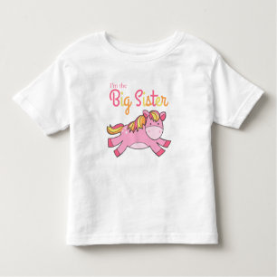 I'm The Big Sister - Cute Pink Pony Toddler T-Shirt