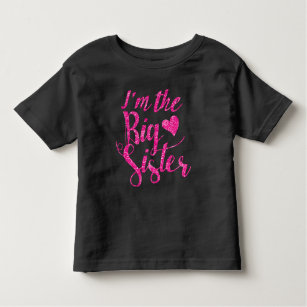 I'm the Big Sister Hot Pink Glitter-Print Toddler T-Shirt