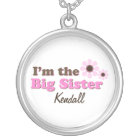 I'm The Big Sister Mod Flowers Personalised