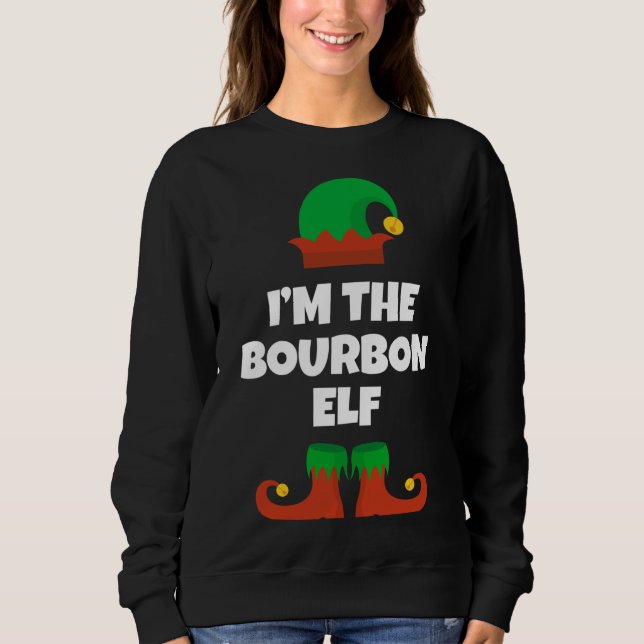 I'm The Biker Elf Matching Family Group Christmas Sweatshirt (Front)