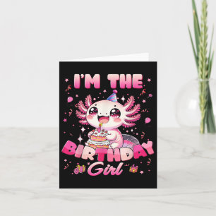 Im The Birthday Axolotl Family Matching Party Deco Card