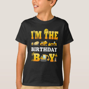 I'm The Birthday Boy Construction Matching Family  T-Shirt