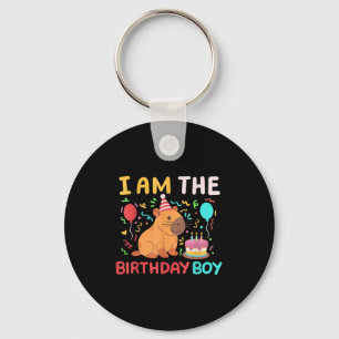 Im The Birthday Boy Cute Capybara Kids Bday Family Key Ring