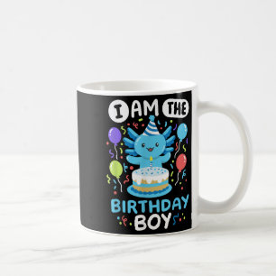 Im The Birthday Boy Kids Axolotl Bday Cute Family Coffee Mug