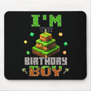 I'm The Birthday Boy Party Video Gamer Pixel Numbe Mouse Pad