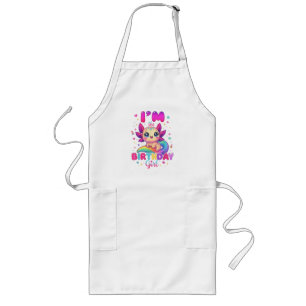 I'm The Birthday Girl Axolotl Long Apron