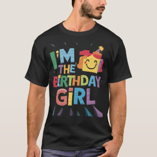 Im The Birthday Girl Building Brick Family Matchin T-Shirt