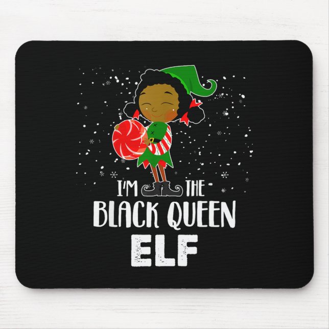 I'm The Black Queen Elf African American Girls Kid Mouse Pad (Front)