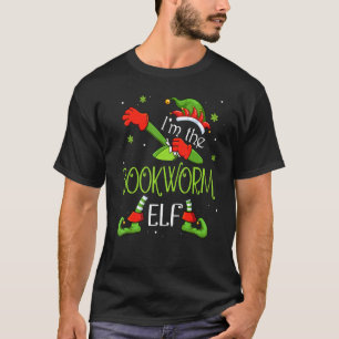 I'm The Bookworm Elf Dabbing Santa Claus Xmas Fami T-Shirt