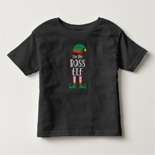 Im The Boss Elf Matching Christmas Toddler T-Shirt