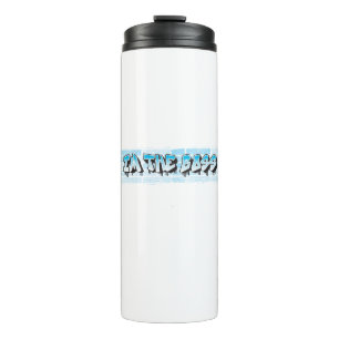 IM THE BOSS Graffiti Theme Blue Splatter Paint Thermal Tumbler