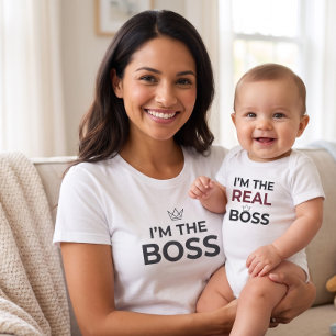 I'm The Boss Mum Funny Motherhood Matching T-Shirt