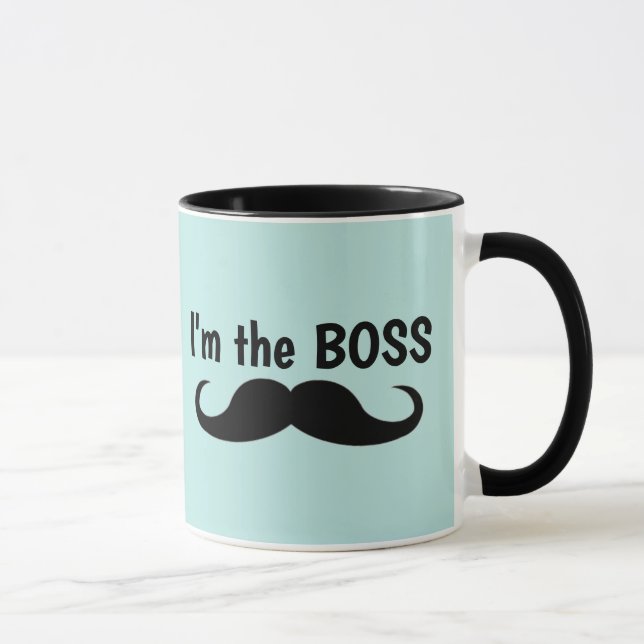 I'M THE BOSS, MUSTACHE COFFEE MUG (Right)