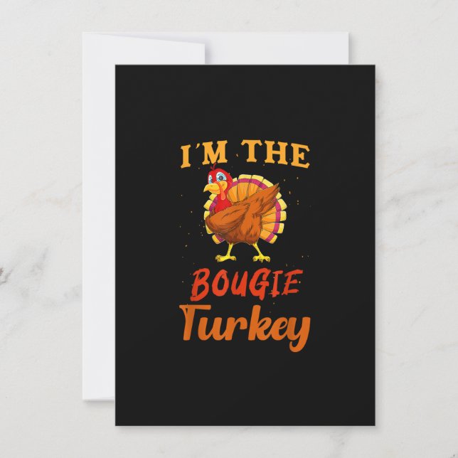 I'm The Bougie Turkey Funny Thanksgiving Matching  Invitation (Front)