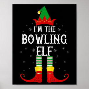 I'm the Bowling Elf Family Group Christmas Poster
