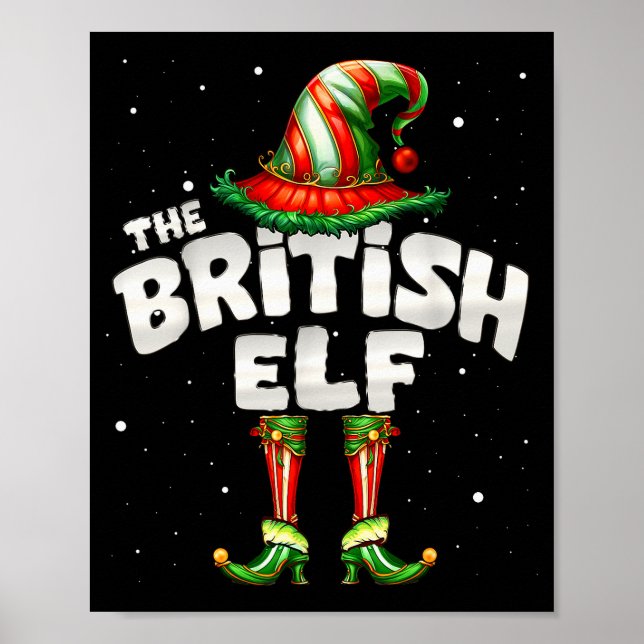 I'm The British Elf Family Matching Group Christma Poster (Front)