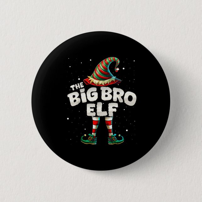 I'm The Brother Elf Family Matching Group Christma 6 Cm Round Badge (Front)