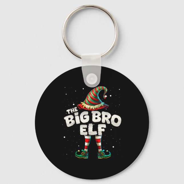 I'm The Brother Elf Family Matching Group Christma Key Ring (Front)