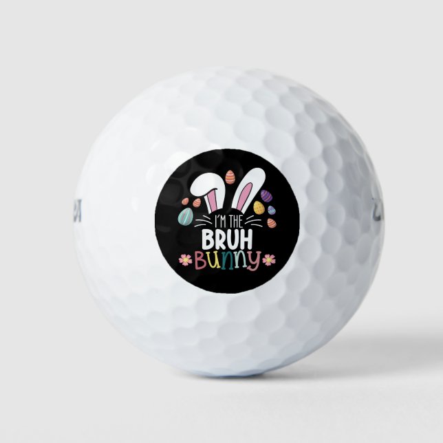 I'm The Bruh Bunny Easter Matching Golf Balls (Front)