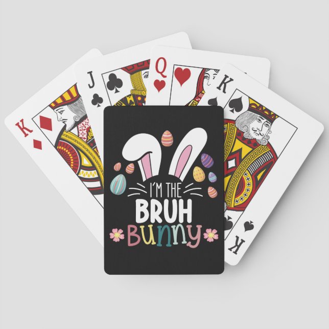 I'm The Bruh Bunny Easter Matching Playing Cards (Back)