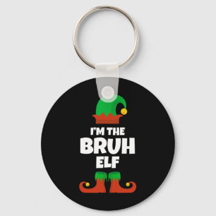 I'm The Bruh Elf Family Pajama Christmas Funny Key Ring